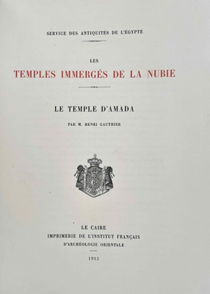 Le temple d'Amada. 1er fascicule.