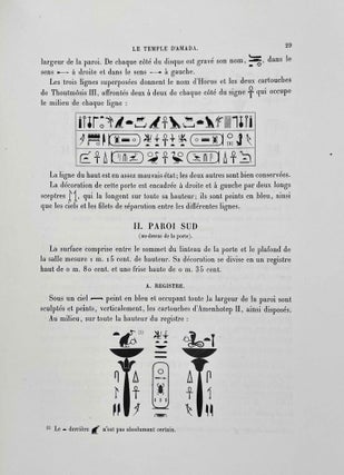 Le temple d'Amada. 1er fascicule.