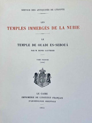Le temple de Ouadi es-Seboua. Tome I: Texte. Tome II: Planches (complete set)[newline]M0650-03.jpeg