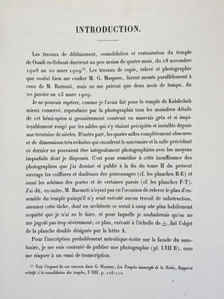 Le temple de Ouadi es-Seboua. Tome I: Texte. Tome II: Planches (complete set)