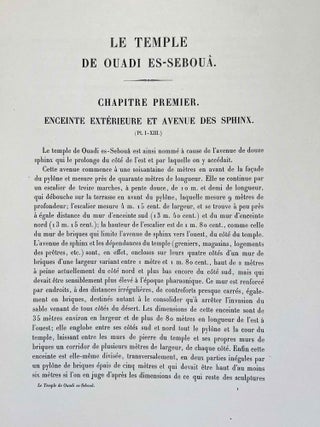 Le temple de Ouadi es-Seboua. Tome I: Texte. Tome II: Planches (complete set)