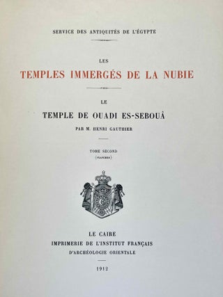 Le temple de Ouadi es-Seboua. Tome I: Texte. Tome II: Planches (complete set)[newline]M0650-09.jpeg