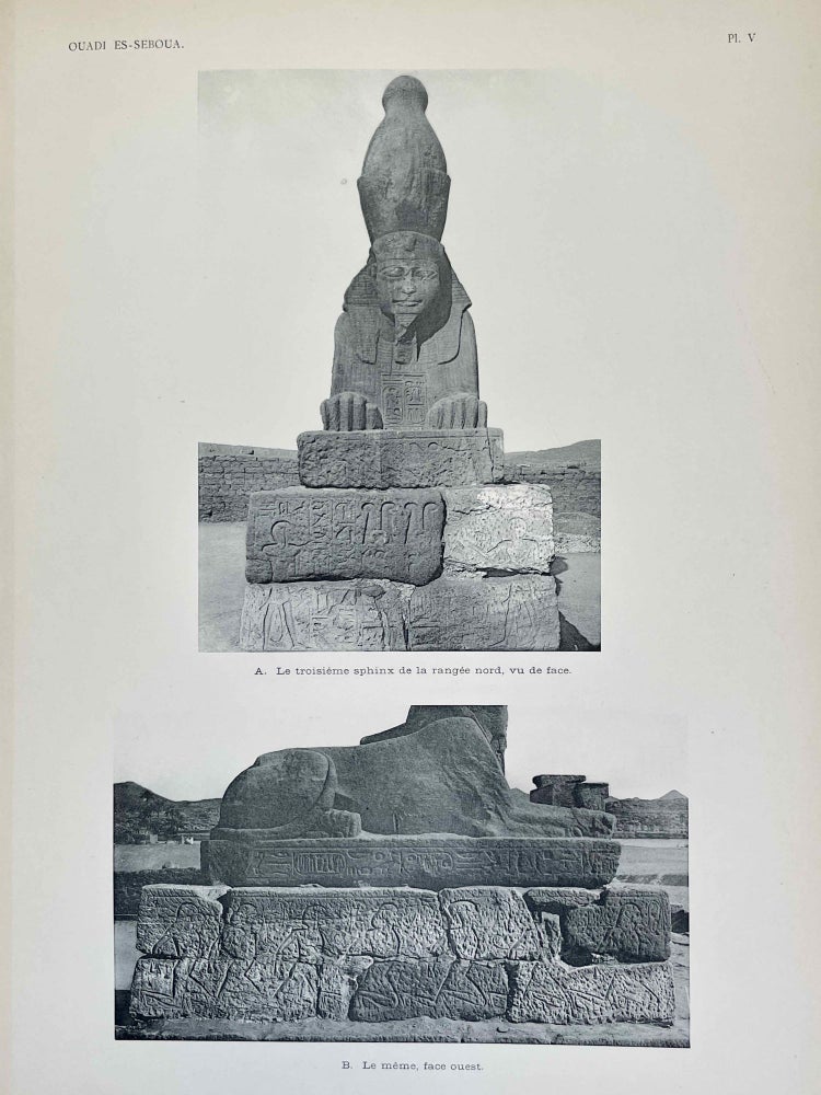 Item #M0650a Le temple de Ouadi es-Seboua. Tome I: Texte. Tome II: Planches (complete set). GAUTHIER Henri.[newline]M0650a-00.jpeg