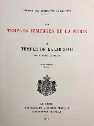 Le temple de Kalabchah. Tome I: Texte et Tome II: Planches (complete set)[newline]M0653-02.jpg