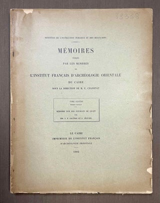 Item #M0654f Mémoire sur les fouilles de Licht. GAUTIER Joseph-Etienne - JEQUIER Gustave[newline]M0654f-00.jpeg