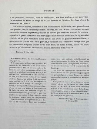 Musée du Louvre. Stèles de la XIIe dynastie. 1ère livraison: Planches I-XXV et XXVI-LX (all published)