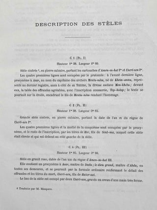 Musée du Louvre. Stèles de la XIIe dynastie. 1ère livraison: Planches I-XXV et XXVI-LX (all published)