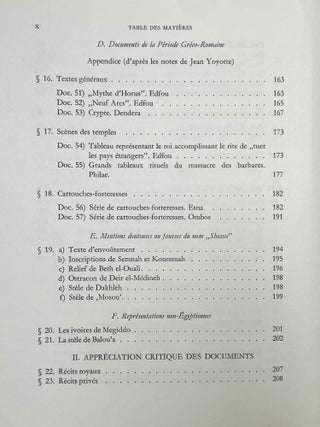 Les b&eacute;douins Shosou des documents &eacute;gyptiens