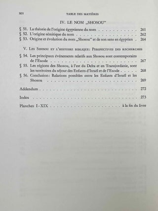 Les b&eacute;douins Shosou des documents &eacute;gyptiens