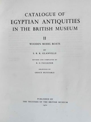 Catalogue of Egyptian Antiquities in the British Museum. Vol. II: Wooden Model Boats