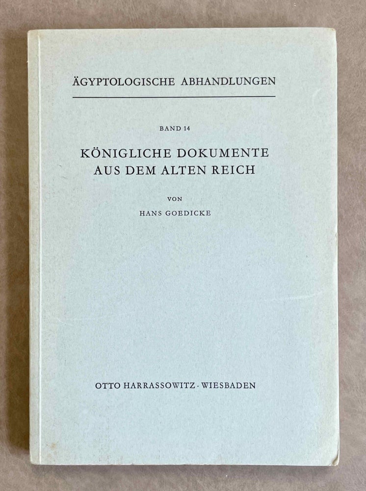 Item #M0668f Königliche Dokumente aus dem alten Reich. GOEDICKE Hans.[newline]M0668f-00.jpeg