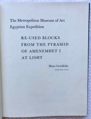 Item #M0669d Re-used blocks from the pyramid of Amenemhet I at Lisht. GOEDICKE Hans