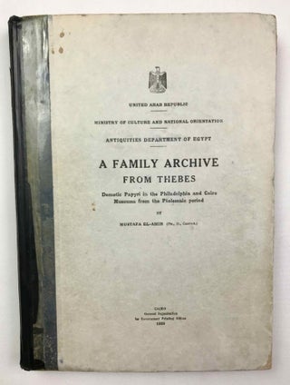 Item #M0684e A family archive from Thebes. Part I: Transliteration and translation. Part II:...[newline]M0684e-00.jpeg