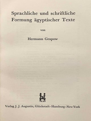Sprachliche und schriftliche Formung &auml;gyptischer Texte[newline]M0696a-01.jpeg