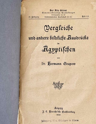 Vergleiche und andere bildliche Ausdrücke im Ägyptischen
