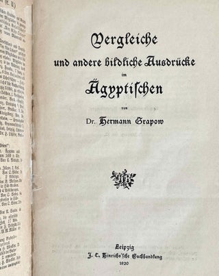 Vergleiche und andere bildliche Ausdrücke im Ägyptischen