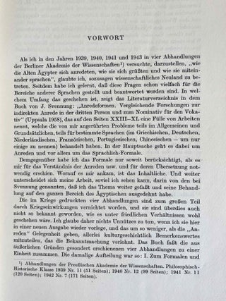 Wie die alten Ägypter sich anredeten, wie sie sich grüssten und wie sie miteinander sprachen. Band I, II, III & IV (complete set)