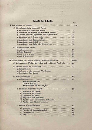 Wie die alten Ägypter sich anredeten, wie sie sich grüssten und wie sie miteinander sprachen. Band I, II, III & IV (complete set)