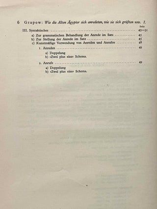 Wie die alten &Auml;gypter sich anredeten, wie sie sich gr&uuml;ssten und wie sie miteinander sprachen. Band I, II, III & IV (complete set)[newline]M0703g-05.jpeg