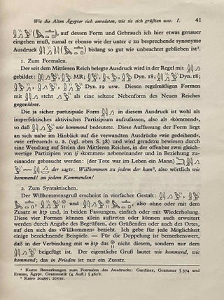 Wie die alten &Auml;gypter sich anredeten, wie sie sich gr&uuml;ssten und wie sie miteinander sprachen. Band I, II, III & IV (complete set)[newline]M0703g-07.jpeg