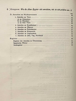 Wie die alten &Auml;gypter sich anredeten, wie sie sich gr&uuml;ssten und wie sie miteinander sprachen. Band I, II, III & IV (complete set)[newline]M0703g-10.jpeg
