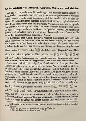 Wie die alten Ägypter sich anredeten, wie sie sich grüssten und wie sie miteinander sprachen. Band I, II, III & IV (complete set)