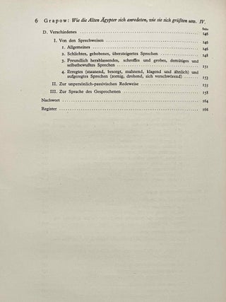 Wie die alten &Auml;gypter sich anredeten, wie sie sich gr&uuml;ssten und wie sie miteinander sprachen. Band I, II, III & IV (complete set)[newline]M0703g-20.jpeg