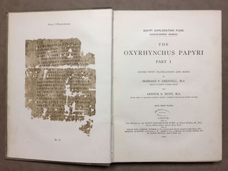 Oxyrhynchus papyri. Vol. I & II. Edited with translations and notes.[newline]M0707a-03.jpg