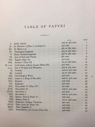 Oxyrhynchus papyri. Vol. I & II. Edited with translations and notes.[newline]M0707a-07.jpg