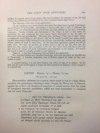 Oxyrhynchus papyri. Vol. I & II. Edited with translations and notes.