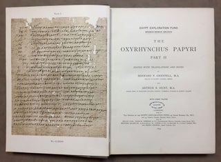Oxyrhynchus papyri. Vol. I & II. Edited with translations and notes.