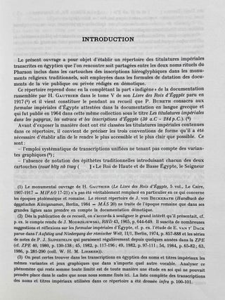 Les titulatures des empereurs romains dans les documents en langue égyptienne