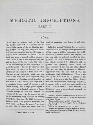 The island of Meroë & Meroïtic inscriptions. Part I: Sôba to Dangêl. Meroïtic inscriptions. Part II: Napata to Philae and Miscellaneous (complete set)[newline]M0724-10.jpeg
