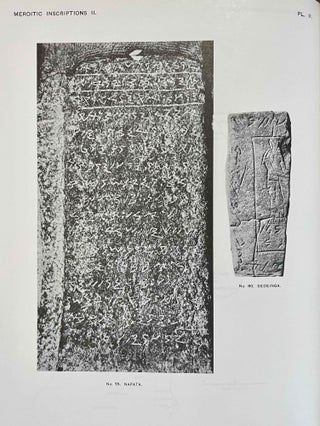 The island of Meroë & Meroïtic inscriptions. Part I: Sôba to Dangêl. Meroïtic inscriptions. Part II: Napata to Philae and Miscellaneous (complete set)[newline]M0724-24.jpeg