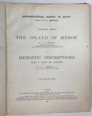 The island of Meroë & Meroïtic inscriptions. Part I: Sôba to Dangêl. Meroïtic inscriptions. Part II: Napata to Philae and Miscellaneous (complete set)[newline]M0724a-03.jpeg