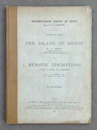 The island of Mero&euml; & Meroitic inscriptions. Part I: S&ocirc;ba to Dang&ecirc;l. Mero&iuml;tic inscriptions.[newline]M0724f-01.jpeg