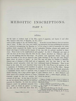 The island of Mero&euml; & Meroitic inscriptions. Part I: S&ocirc;ba to Dang&ecirc;l. Mero&iuml;tic inscriptions.[newline]M0724f-07.jpeg