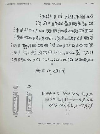 The island of Meroë & Meroitic inscriptions. Part I: Sôba to Dangêl. Meroïtic inscriptions.