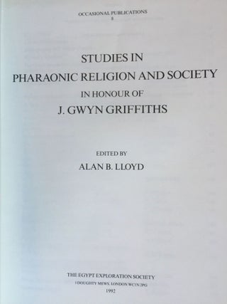 Studies in Pharaonic Religion and Society in honour of J. Gwyn Griffiths[newline]M0726-03.jpg