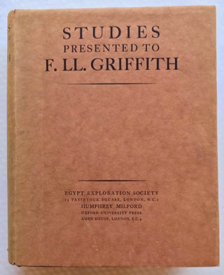 Item #M0727d Studies presented to F.L. Griffith. GRIFFITH Francis Llewellyn T., in honorem[newline]M0727d.jpg