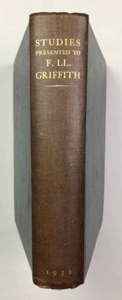 Item #M0727f Studies presented to F.L. Griffith. GRIFFITH Francis Llewellyn T., in honorem