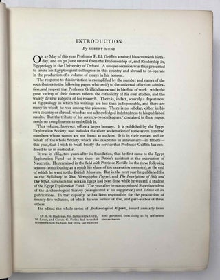 Studies presented to F.L. Griffith