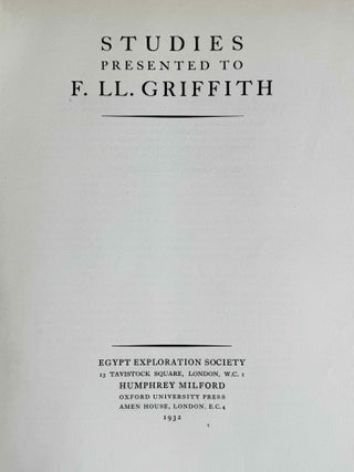 Studies presented to F.L. Griffith[newline]M0727i-02.jpeg