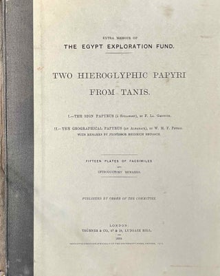 Item #M0730f Two hieroglyphic papyri from Tanis. I. The sign papyrus (a syllabary). II. The...