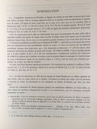 La st&egrave;le triomphale de Pi(ankh)y au Mus&eacute;e du Caire (JE 48862 et 47086-47089). & Quatre st&egrave;les napat&eacute;ennes au Mus&eacute;e du Caire (2 volumes)[newline]M0731f-02.jpg