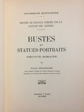 Bustes et Statues-Portraits d'Egypte Romaine. Text & Plates (complete set)[newline]M0732-02.jpg