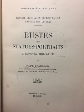 Bustes et Statues-Portraits d'Egypte Romaine. Text & Plates (complete set)[newline]M0732a-01.jpg