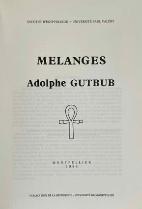 Mélanges A. Gutbub