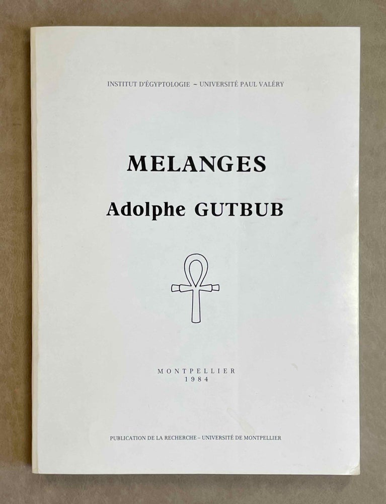 Item #M0738c Mélanges A. Gutbub. GUTBUB Adolphe, in honorem.[newline]M0738c-00.jpeg