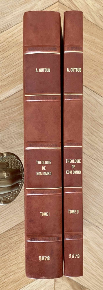 Item #M0739b Textes fondamentaux de la théologie de Kom Ombo. Tome I & II (complete set). GUTBUB Adolphe.[newline]M0739b-00.jpeg